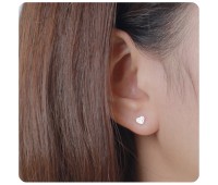 Heart Silver Stud Earrings STS-2797